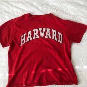 Pacsun Harvard cropped tee